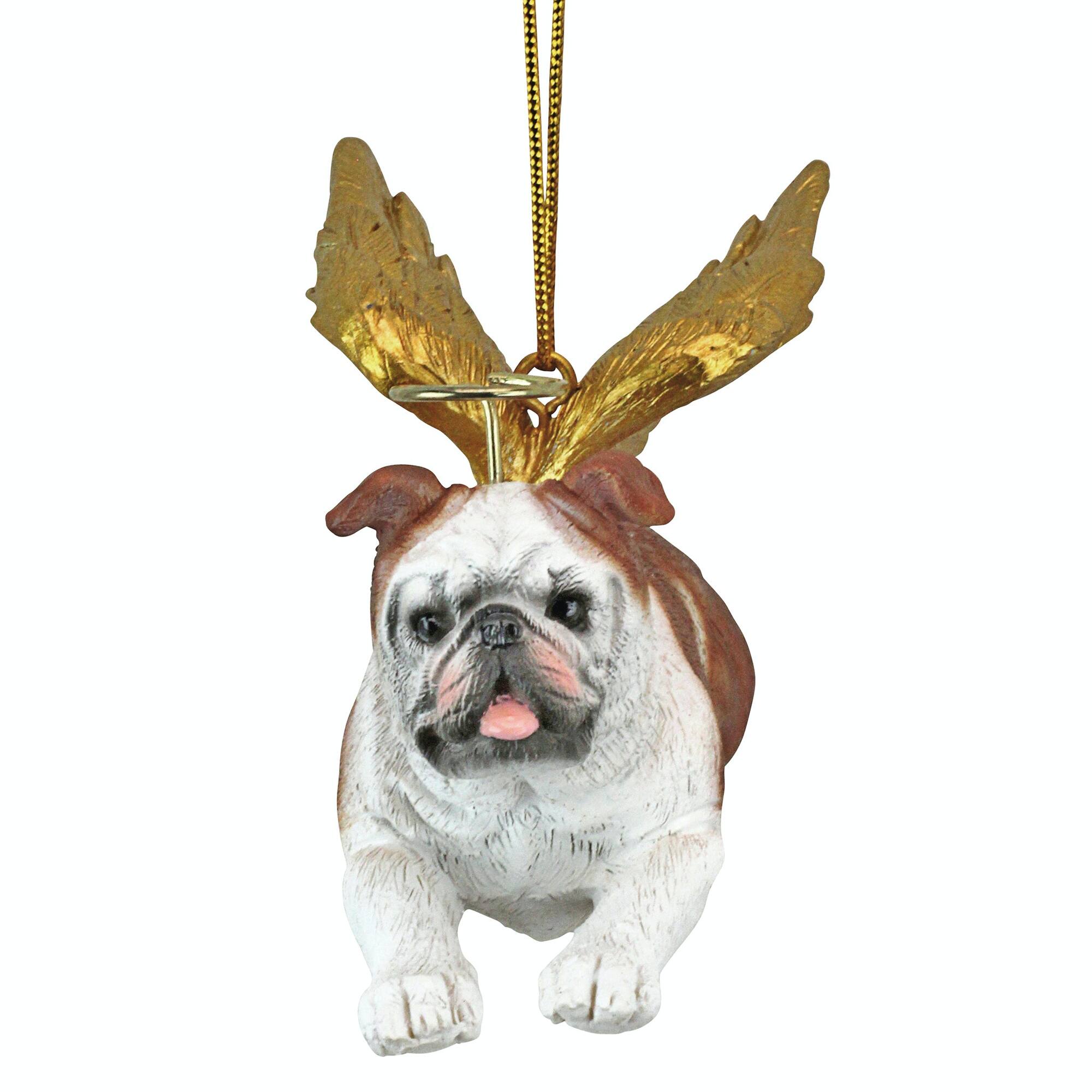 Design Toscano Honor the Pooch Bulldog Angel Ornament